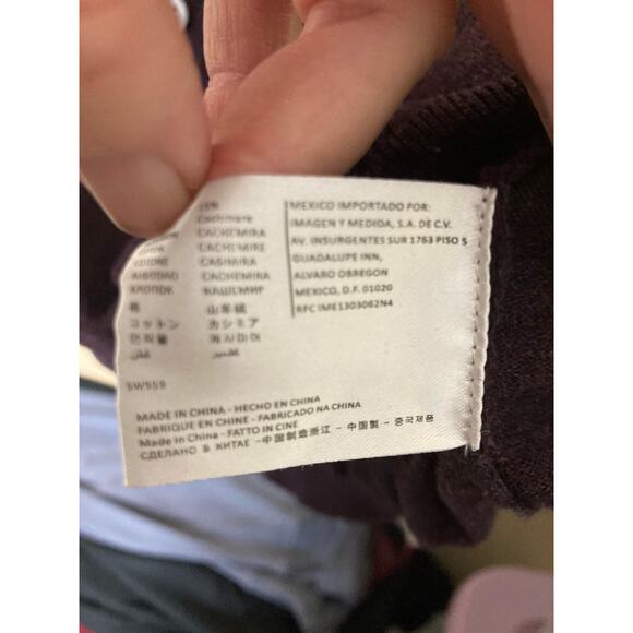 Suit Supply Button Up Cardigan Purple Cotton Cashmere‎ Blend Size XL - Picture 8 of 9